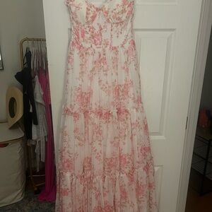 Altar'd State Pink Floral Maxi Dress
